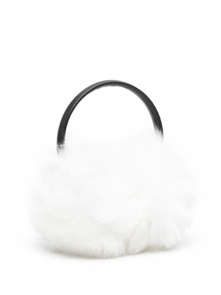 Yves Salomon faux-fur earmuffs - White Cover