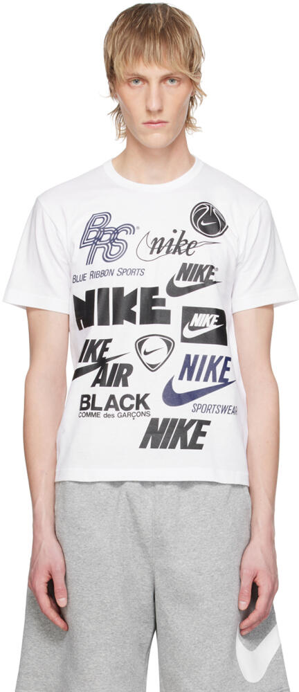 Black Comme des Garçons White Nike Edition T-Shirt Cover