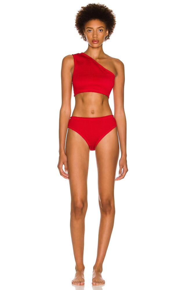 Bottega Veneta Nylon Crinkle Bikini Set in Red Cover