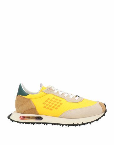 Bepositive Man Sneakers Yellow Soft Leather Cover