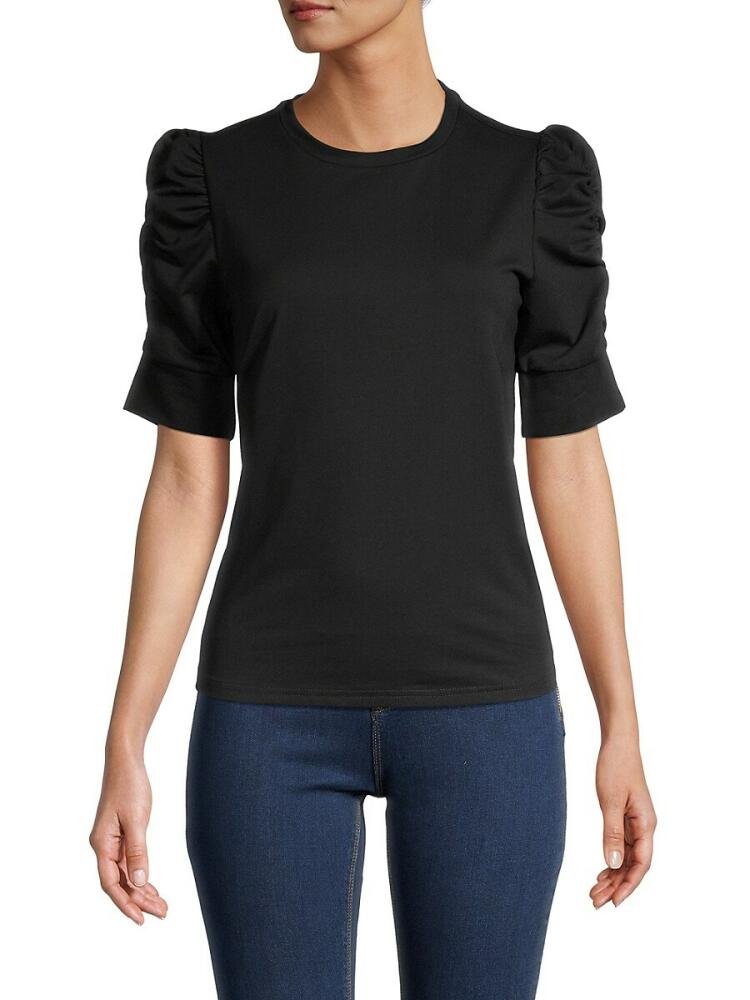 Walter Baker Women's Skippy Puff Sleeve Top - Black Cover