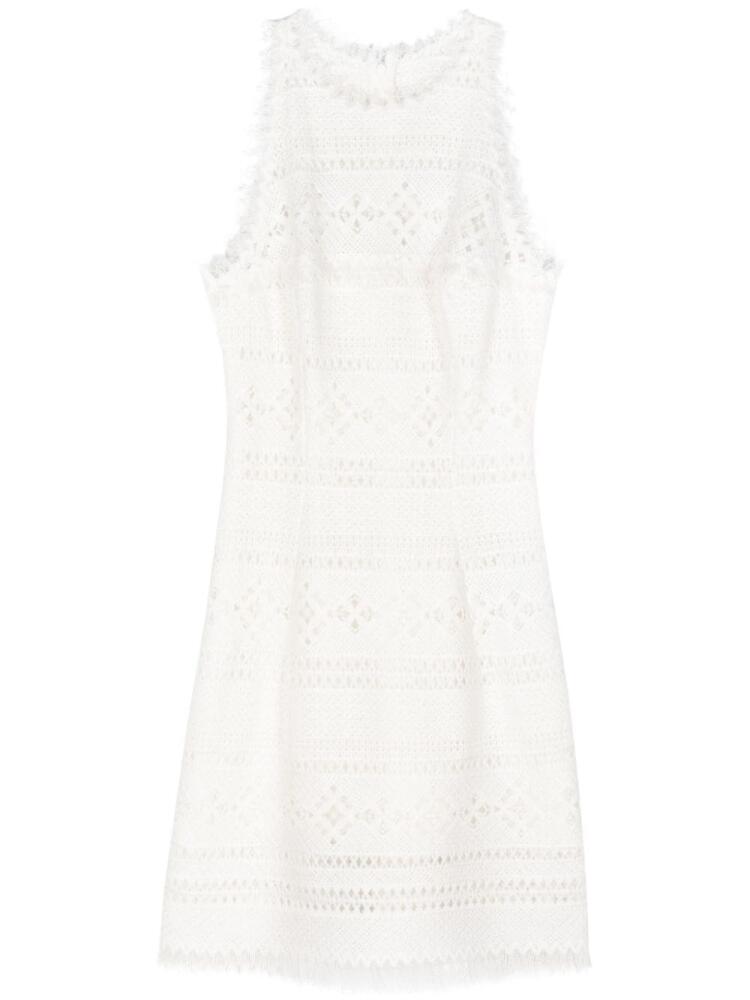 Ermanno Scervino fringed knitted mini dress - White Cover