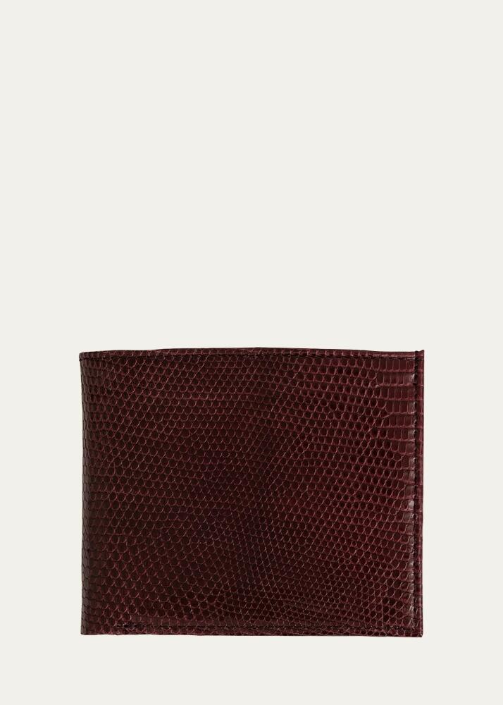 Abas Men's Lizard Leather Bifold Wallet Cover