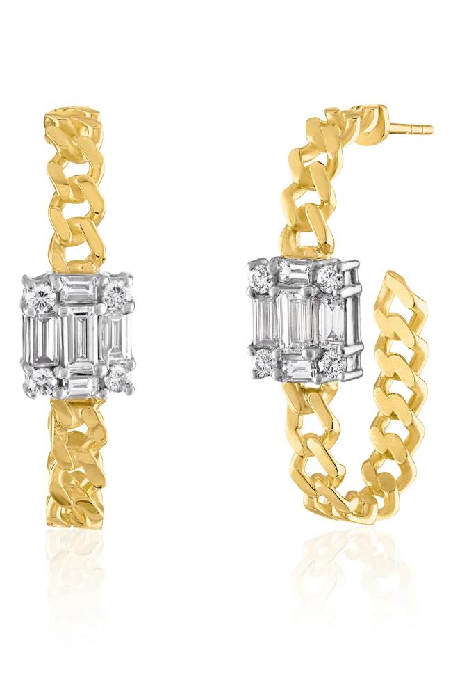 Mindi Mond Clarity Diamond Oval Link Hoop Earrings in 18K Yg Cover