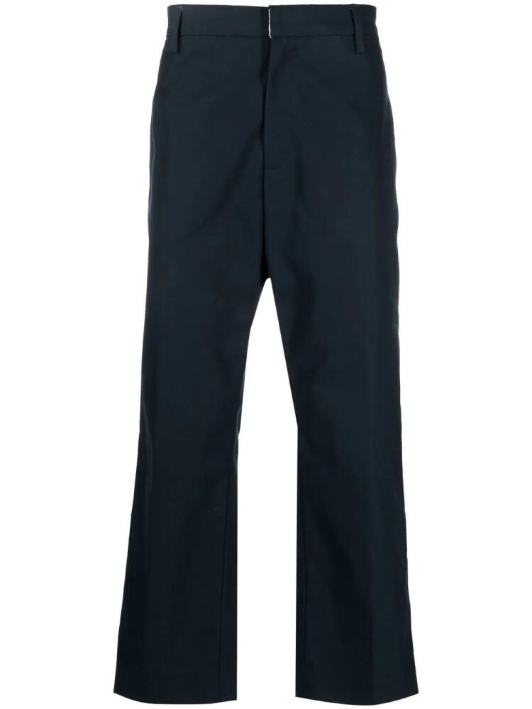 There Was One wide-leg organic cotton trousers - Blue Cover