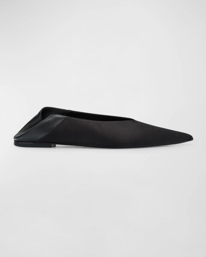 Saint Laurent Carolyn Leather Slide Ballerina Flats Cover