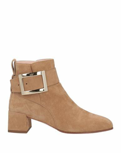 Roger Vivier Woman Ankle boots Camel Leather Cover