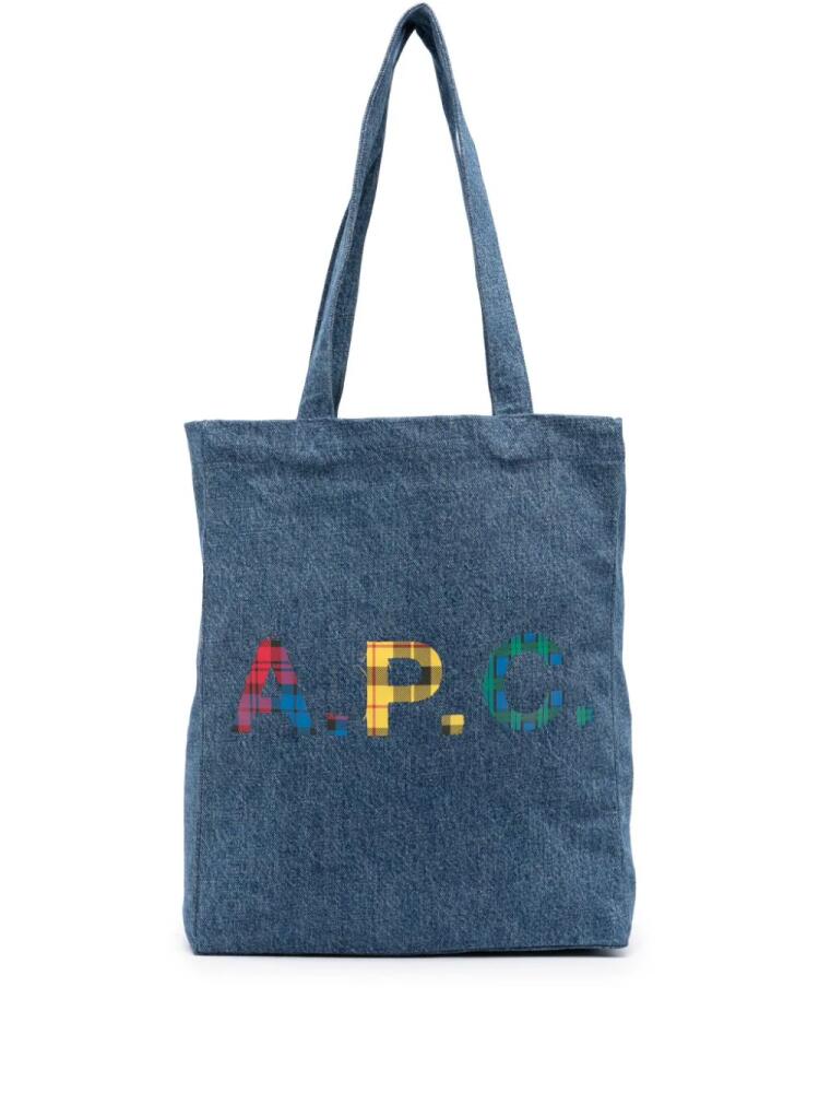 A.P.C. Lou tote bag - Blue Cover