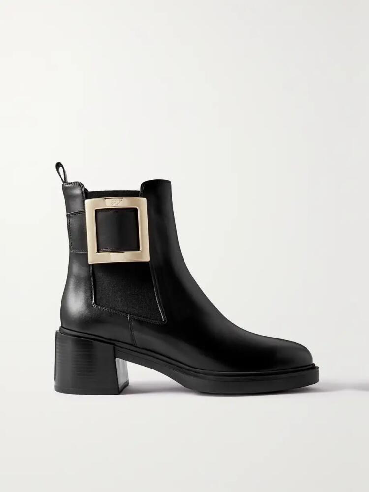 Roger Vivier - Viv Rangers Buckled Leather Chelsea Boots - Black Cover