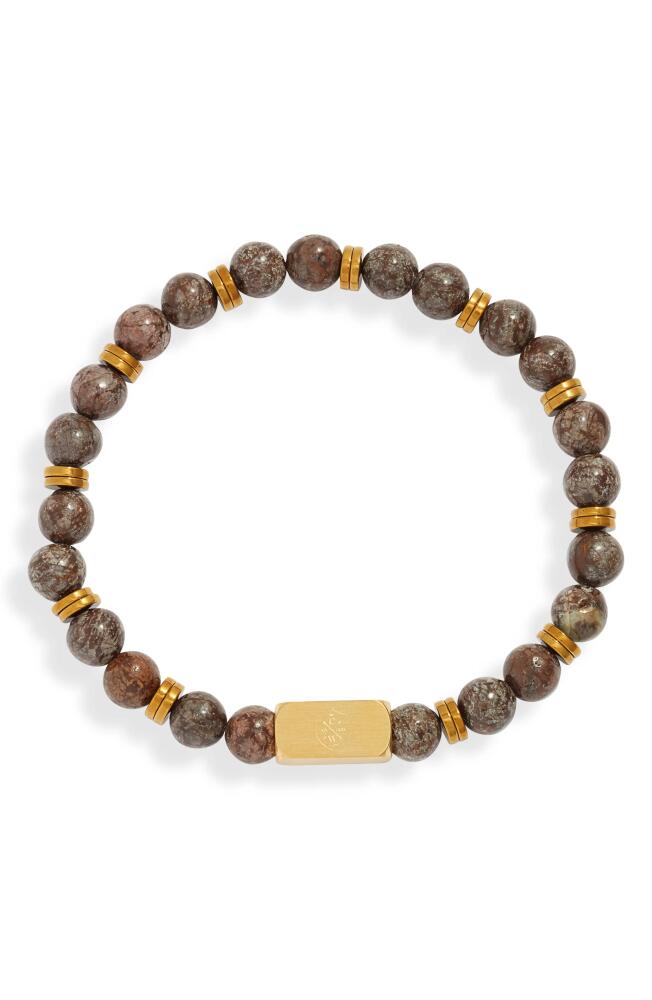 CLIFTON WILSON Men's Charcoal Stone Beaded Bracelet Cover