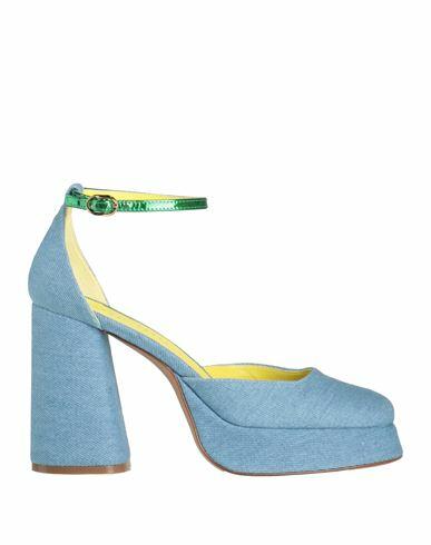 Roberto Festa Woman Pumps Blue Textile fibers Cover