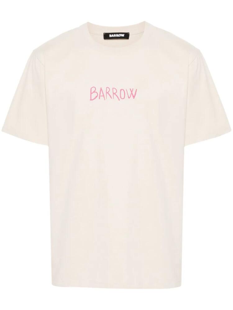 BARROW logo-print cotton T-shirt - Neutrals Cover