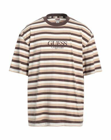 Guess Man T-shirt Khaki Cotton Cover