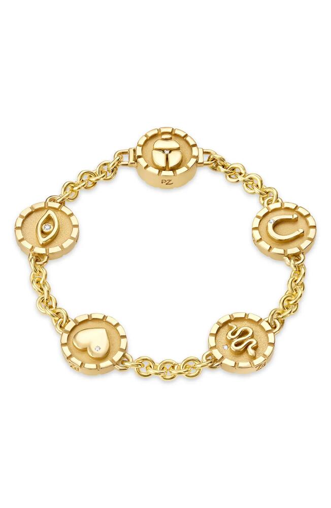 Pamela Zamore Pharos Diamond Five-Charm Bracelet in Gold Cover