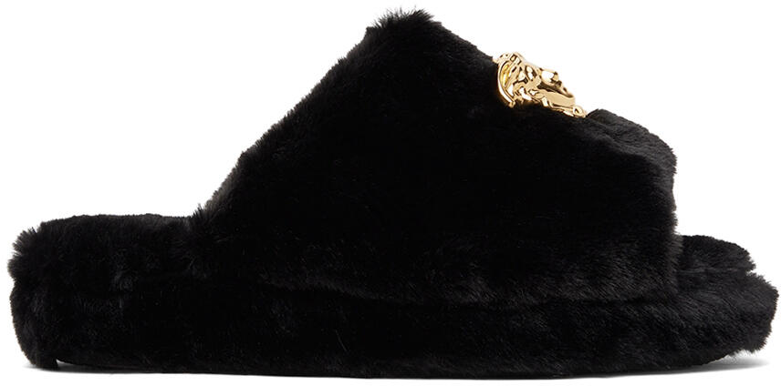 Versace Underwear Black Medusa Slippers Cover