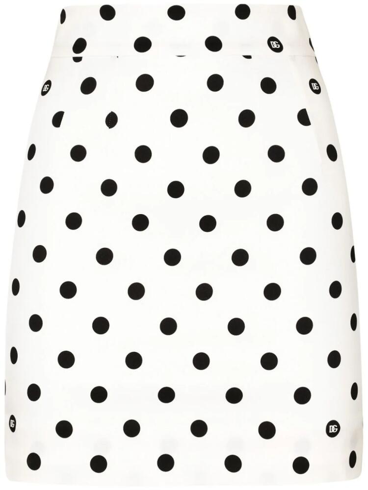 Dolce & Gabbana polka-dot mini skirt - White Cover