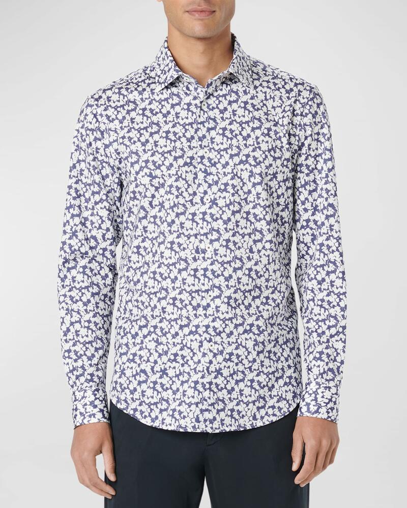 Bugatchi Men's James Floral Ooohcotton Sport Shirt Cover