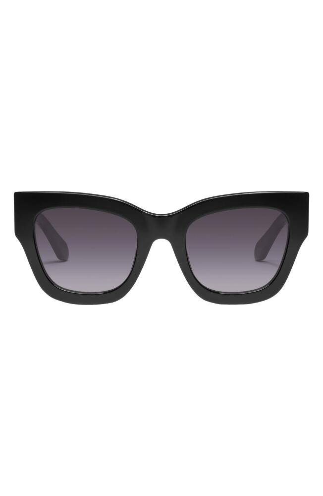 QUAY By the Way 46mm Square Sunglasses in Black /Smoke Cover