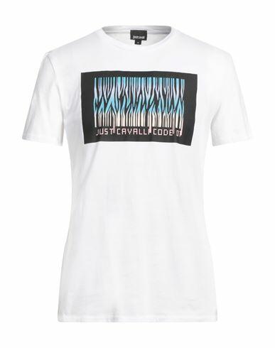 Just Cavalli Man T-shirt White Cotton Cover