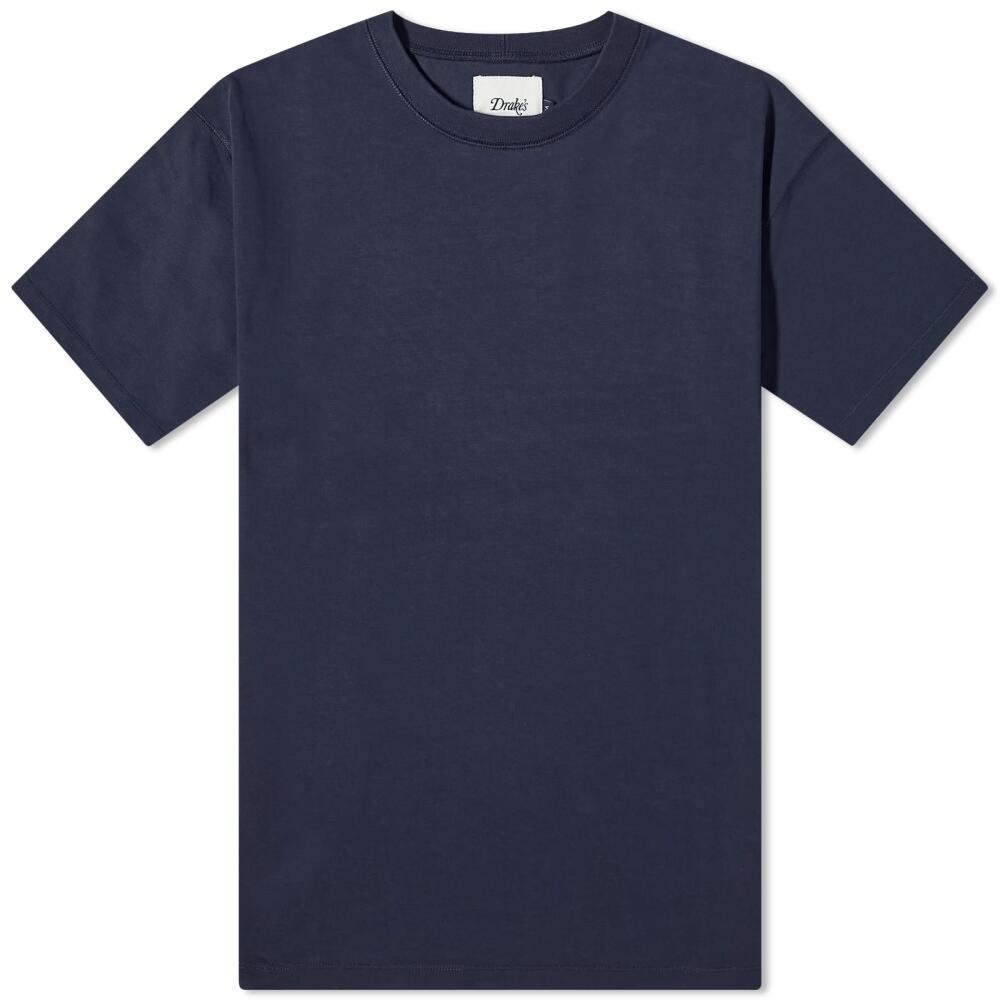 Drake's Men's Hiking T-Shirt in Navy Cover