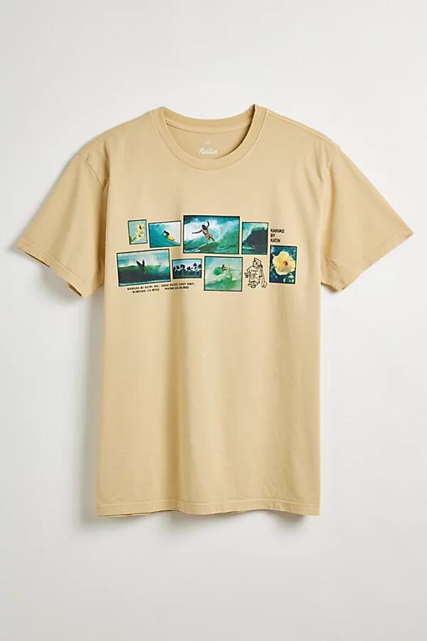 Katin UO Exclusive Surf Collage Tee in Sun Yellow Sand Wash Cover