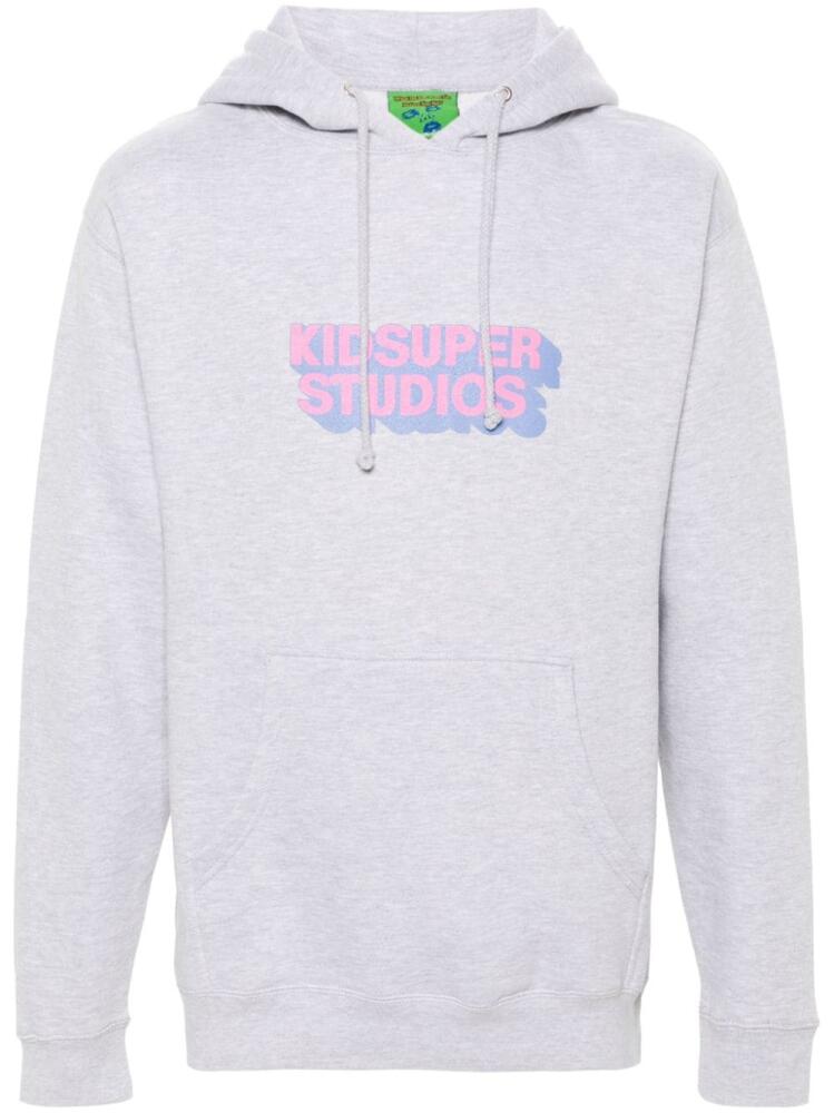 KidSuper logo-print hoodie - Grey Cover