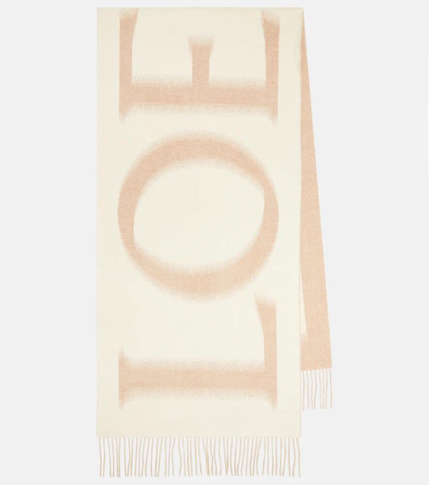 Loewe Logo wool and cashmere scarf Cover