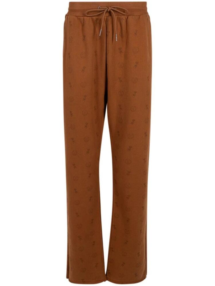 Honor The Gift raw-edge cotton track pants - Brown Cover