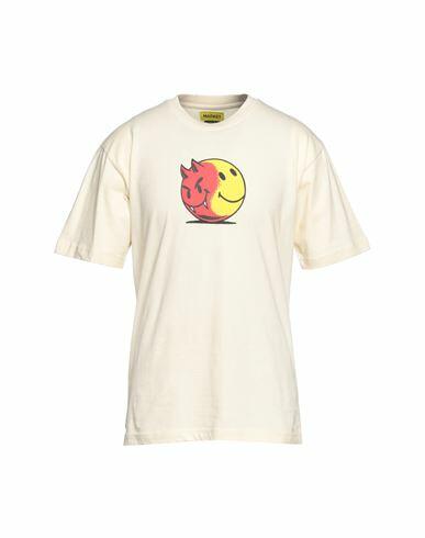 Market Smiley Good And Evil T-shirt Man T-shirt Ivory Cotton Cover