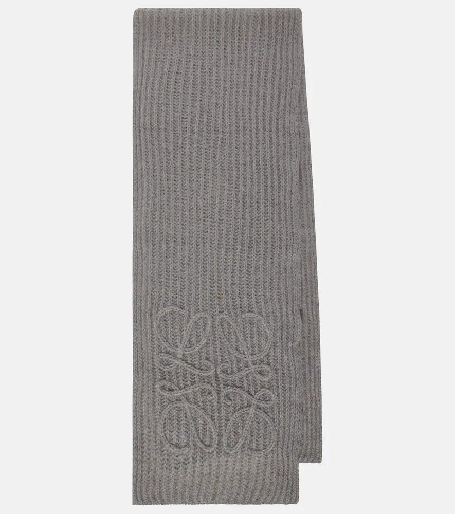 Loewe Anagram open-knit mohair-blend scarf Cover