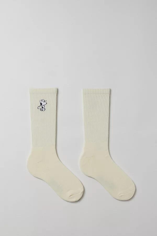 Snoopy Golf Crew Sock in Cream Cover