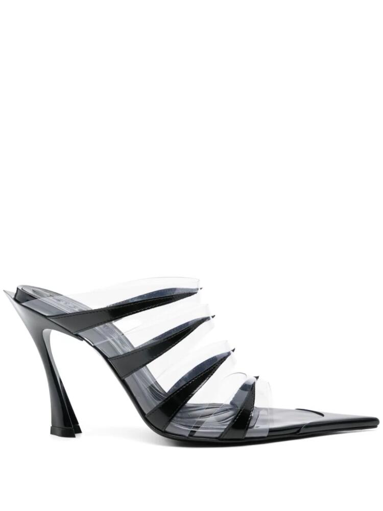 Mugler 95mm Plexi mules - Black Cover