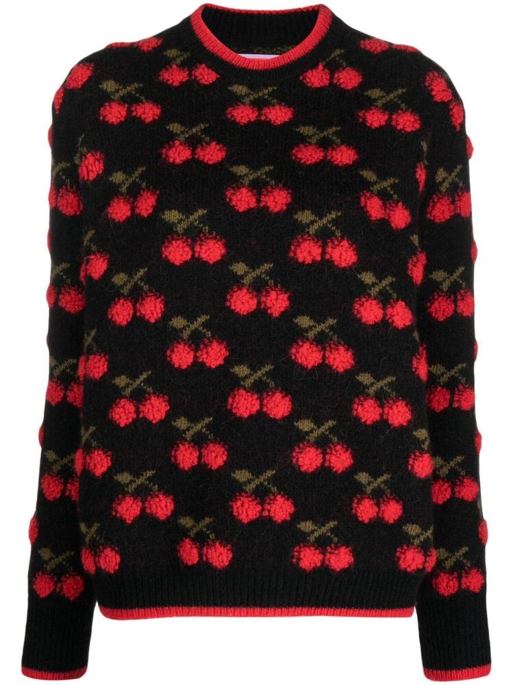 La DoubleJ cherry-print jumper - Black Cover