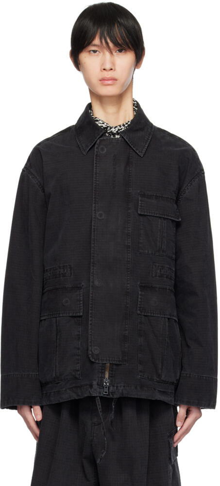 Acne Studios Black Embroidered Jacket Cover