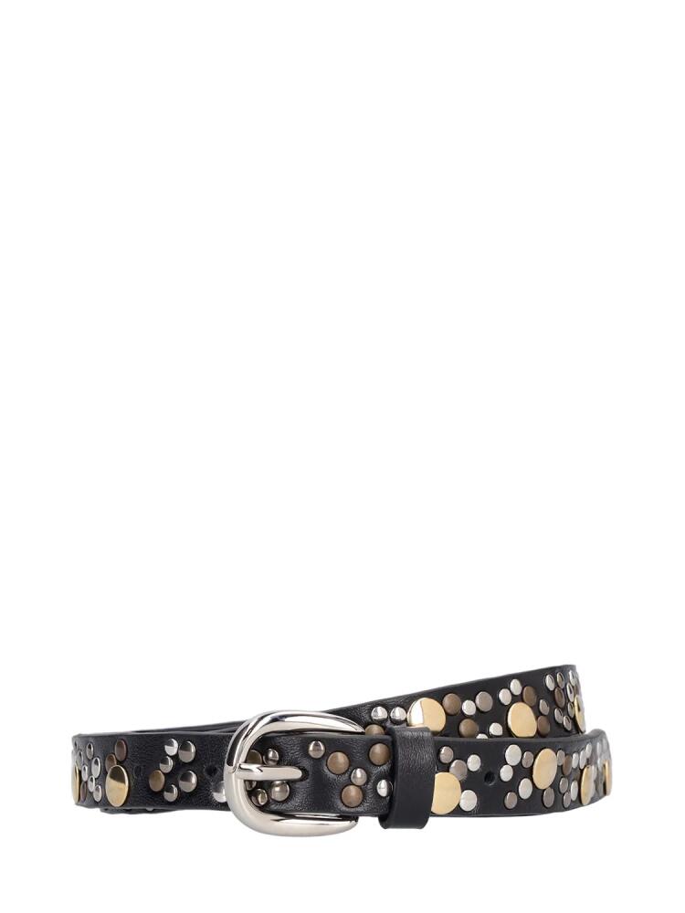 ALESSANDRA RICH 2cm Studded Leather Belt Cover