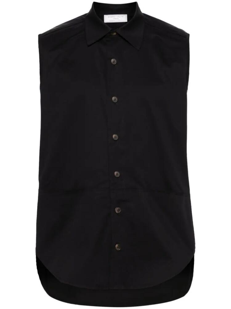 Société Anonyme straight-collar cotton shirt - Black Cover