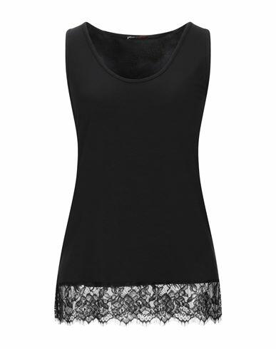 Kaos Woman Tank top Black Viscose, Elastane Cover