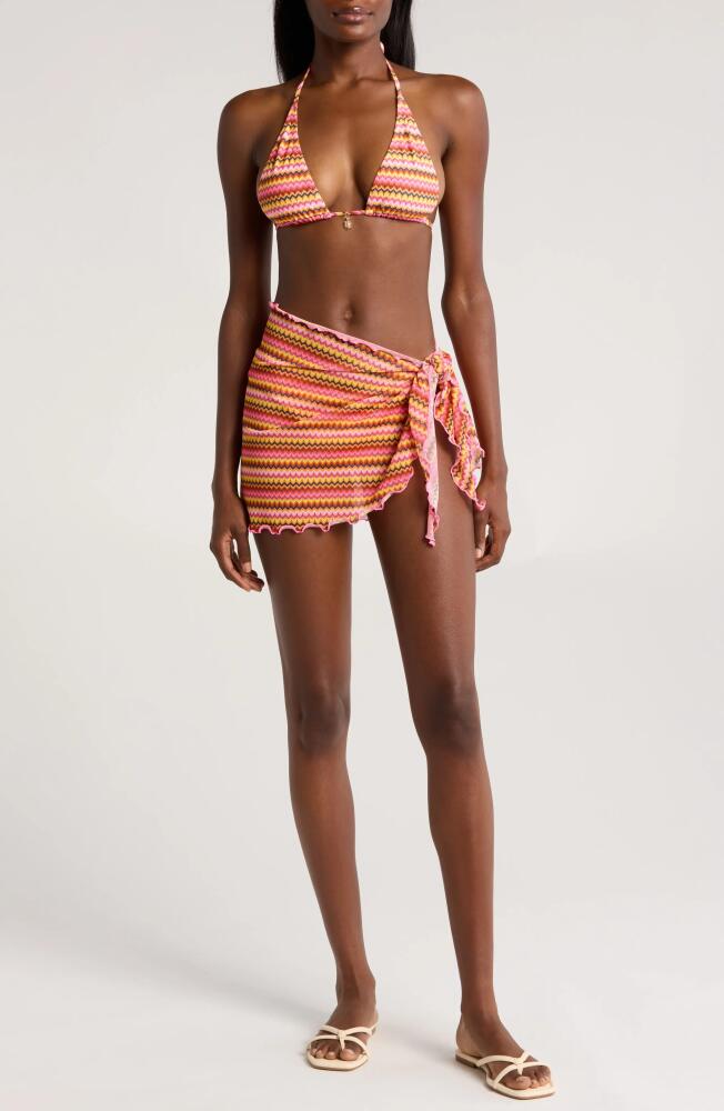 Kulani Kinis Stripe Mesh Cover-Up Sarong in Midnight Moon Cover