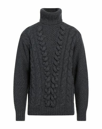 Les Hommes Man Turtleneck Steel grey Virgin Wool Cover