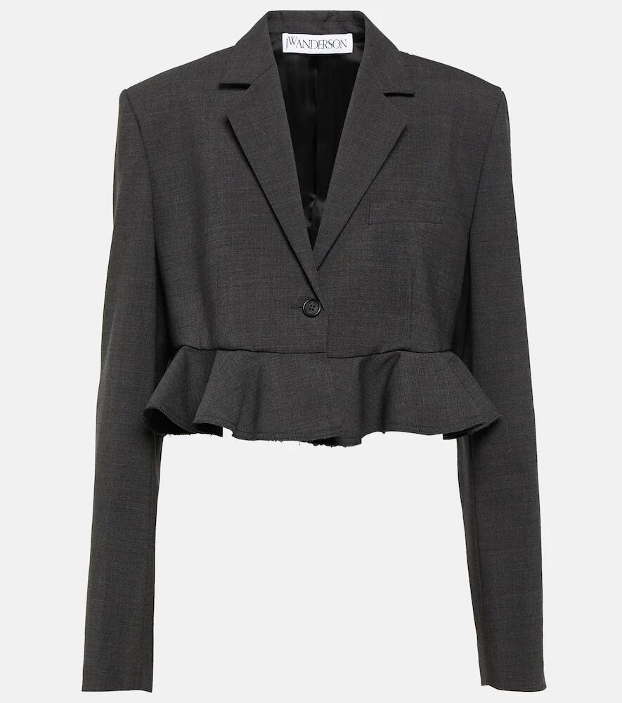 JW Anderson Cropped wool-blend blazer Cover