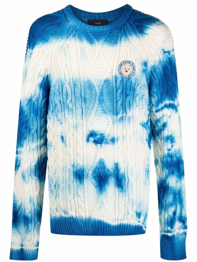 Alanui tie-dye cable-knit jumper - White Cover