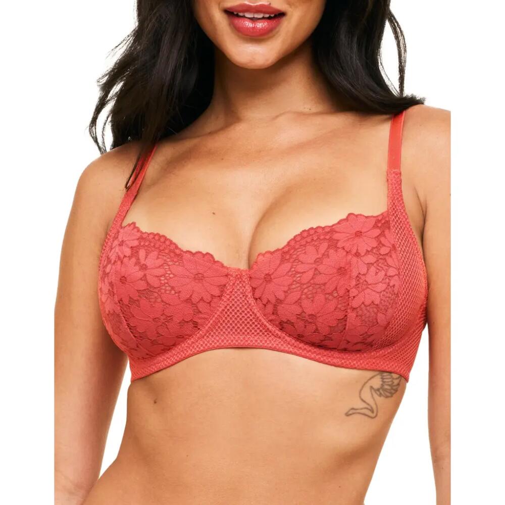 Adore Me Roxanne Unlined Balconette Bra in Dark Orange Cover