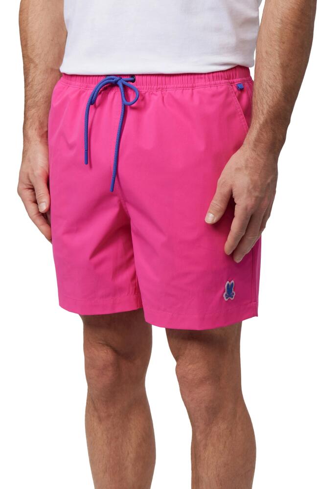 Psycho Bunny Malta Hydrochromic Swim Trunks in Fuchsia Purple Cover