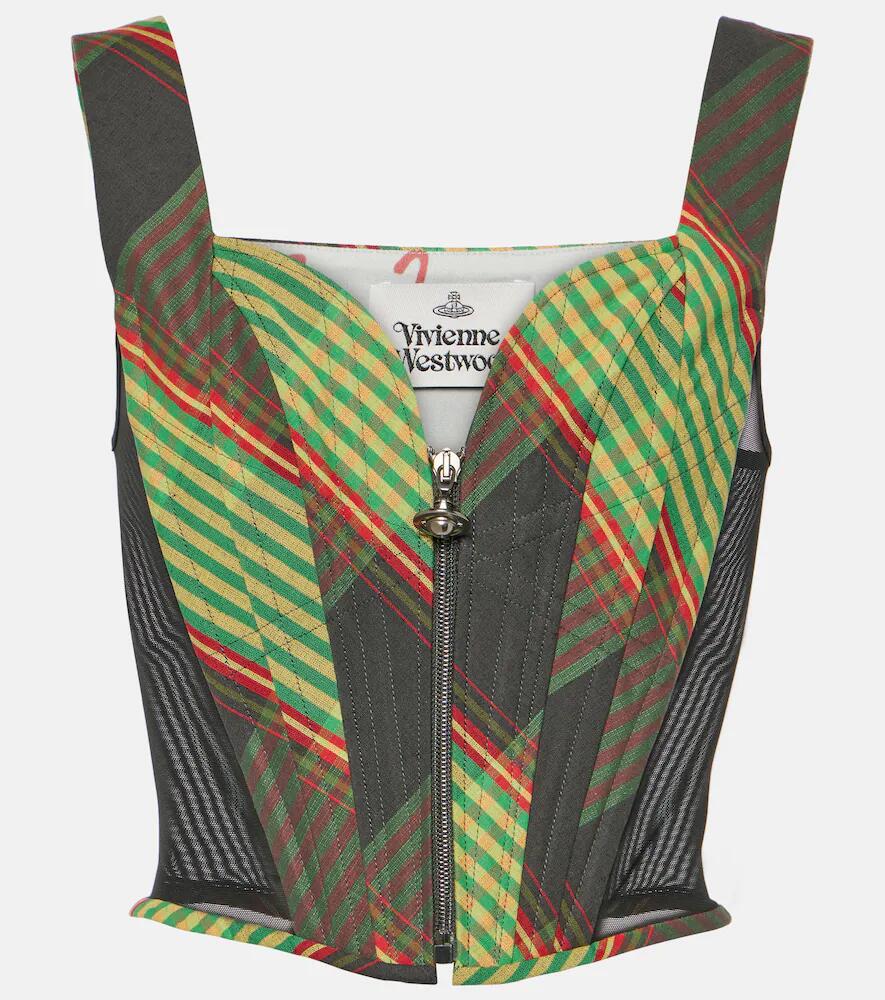 Vivienne Westwood Classic tartan cotton and linen corset Cover