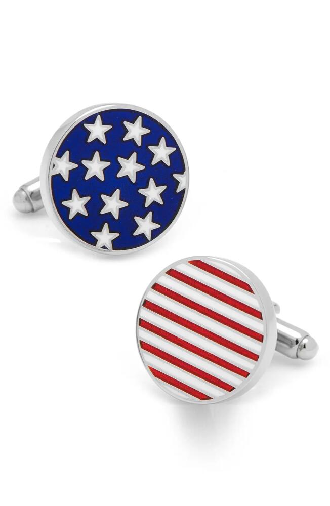 Cufflinks, Inc. Stars & Stripes Cuff Links in Silver Cover