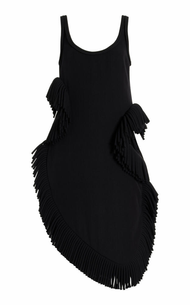 Diotima - Scatter Fringed Cutout Wool Midi Dress - Black Cover