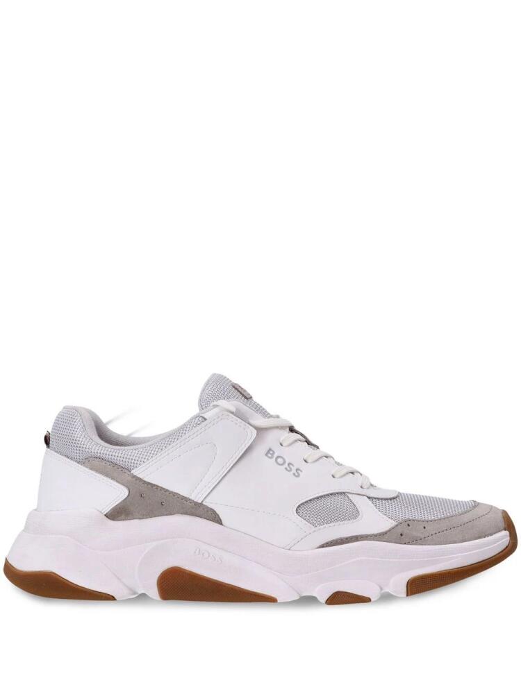 BOSS panelled-design low-top sneakers - White Cover