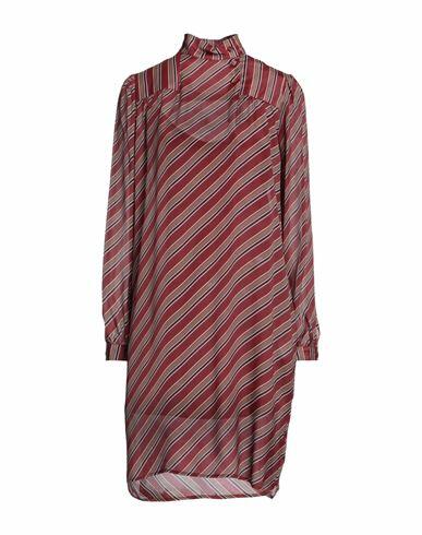 Katia Giannini Woman Mini dress Burgundy Viscose, Silk Cover