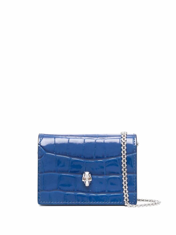 Alexander McQueen studed leather purse - Blue Cover