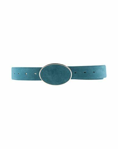 Déhanche Woman Belt Deep jade Calfskin, Zamak Cover